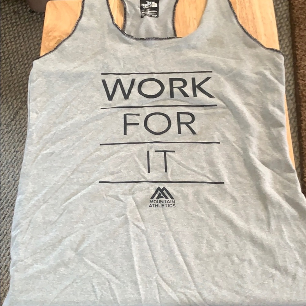 north face brand workout tanktop